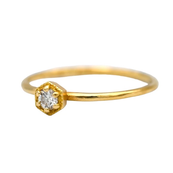 💛SOLD💛 Satomi Kawakita hexagon diamond solitaire ring ⚜️DO NOT BUY⚜️ - Picture 2 of 9